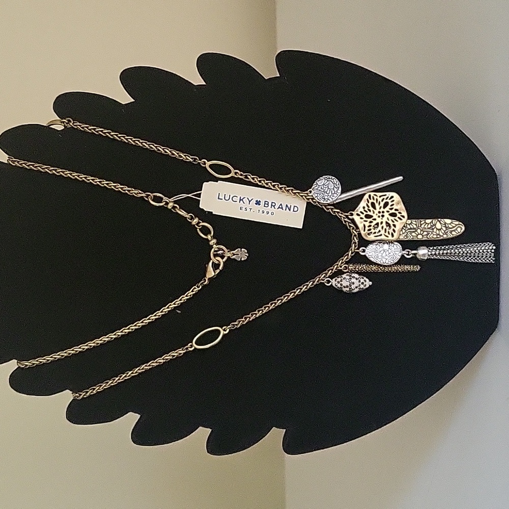 Lucky brand necklace NWT gold and silver tone mix